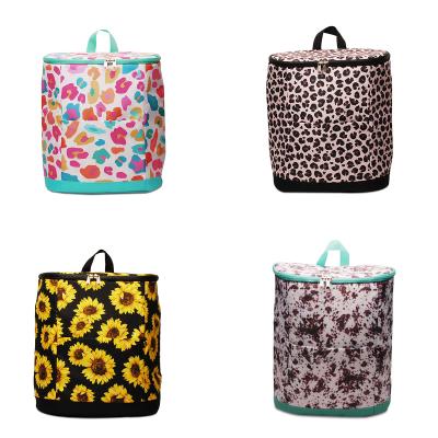 China Monogram Leopard Backpack Cooler Summer Cooler Bag Monogram Travel Insulated Bag Personalized Beach Sunflower Backpack Cooler for sale