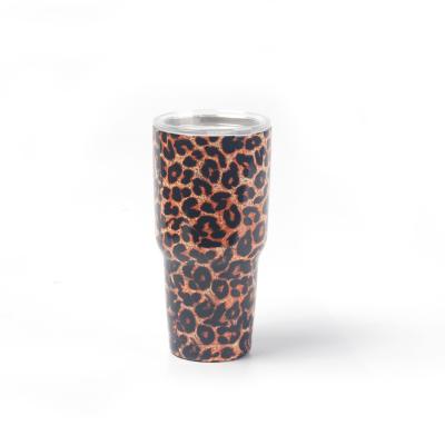 China Sustainable Wholesale Leopard 30oz Tumbler Stainless Steel Cup 30oz Double Wall Vacuum Tumbler DOM 1071175 for sale