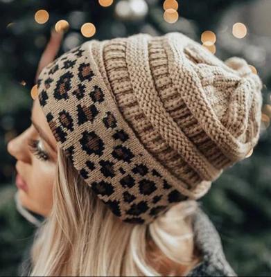 China COMMON Leopard Winter Hats For Women Beanie Free Winter Premium Hats Caps Winter Warm Accessories Shipping Fedex IP for sale