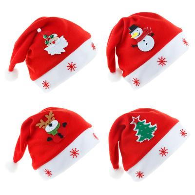 China Santa Hat Cheap Factory Sales New Christmas Fleece Plush Products Funny Christmas Hats for sale