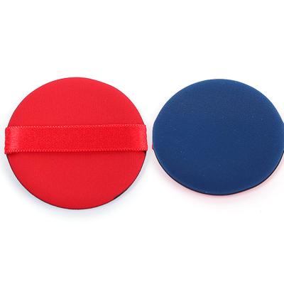 China Eco - Friendly Beauty Accessories Soft Base Round Shape Cosmetic Powder Puff Makeup Personal Powder Puff for sale