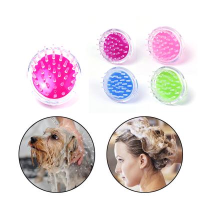 China new products 4g touch soft wash silicone scalp massaging shampoo brush for adults shampoo brush hair remover brush for sale