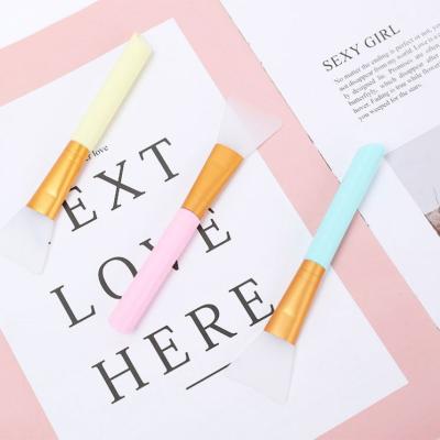 China Diy Mini Face Mask Applicator Hair Brush Silica Mask Blending Brush Soft Cosmetic Mud Face Mask Gel Silicone Makeup Brush for sale