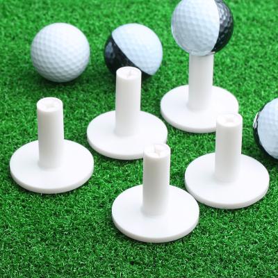 China White Rubber Short Bulk Golf Tee Eco-friendly Use For Golf Driving Range Practice Mat Rubber Tee Holder Golf Tees Colored for sale