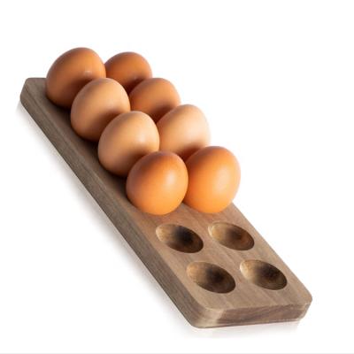 China Eco-Friendly Wholesale Rustic Natural Egg Wooden Food Tray Tray for Display or Storage for sale