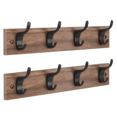 China 2 Packs High Quality Viable Vintage Wall Hook Wooden Coat Rack Wall Hook for sale