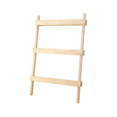 China Single Layered Solid Wooden Slippers Stored Rack Entryway Wooden Shoe Rack Storage for sale