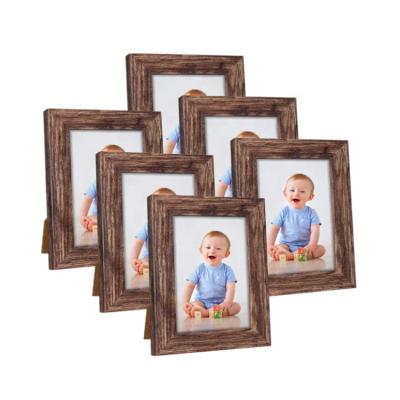 China Environmental Friendly High Quality Classic Rustic Wooden Picture Frame Wood Picture Frames 4 Set for sale