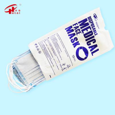 China Disposable Sterile Disposable Sterile Ear Tape 3 Plys 17.5*9.5cm Hutai EO Class II Surgical Mask Blue Nonwoven CN 10pcs/bag; CHICKEN for sale