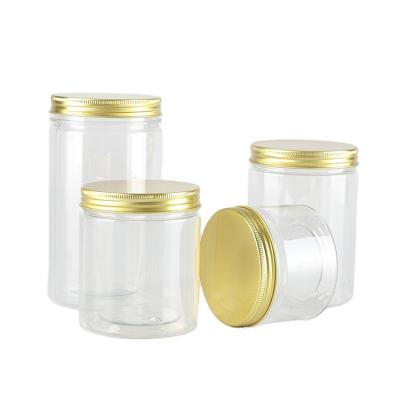 China Factory direct plastic clear food jar jars pet food jars and lids 250ml 400ml 500ml 750ml for sale