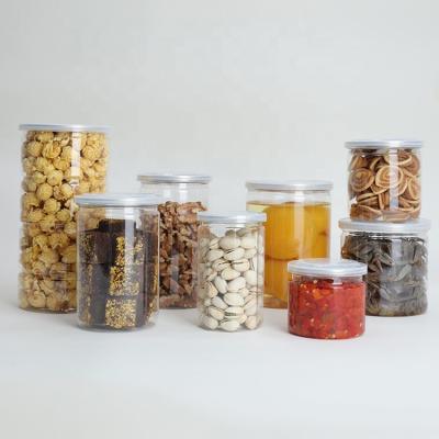 China Factory Direct Bulk Storage Jars Wholesale Price 9 Ounce 10 Ounce 12 Ounce Plastic Storage Jars With EOE Lid Pull Ring Open For Food Packaging for sale