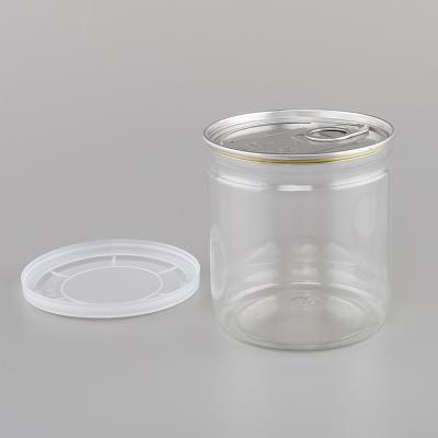 China Storage Jars YUEKANG New Design 750ml 25oz Empty Plastic Clear Food Storage Jars Canister With Sealable Lids for sale