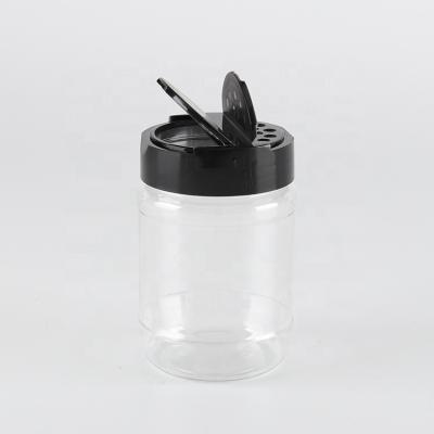 China Sustainable 8 oz 250ml Custom Plastic Clear Sprinkle Jars With Lid For BBQ Powders for sale