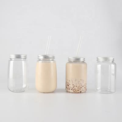 China Storage Jars Bulk Empty Clear Plastic Price Beverage Bottle For Soft Drink Beverage Bubble Boba Tea for sale