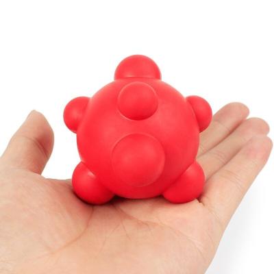 China Viable Milky Rubber Bouncing Ball 7cm Dog Irregular Fun To Change Molar Teeth Toy Bite-Resistant Solid Ball for sale