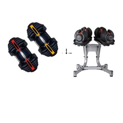 China Home Frontier Hot Weight 2023 PP Style Adjustable Home Fitness Equipment 40 Kg 180 Pound Fashion Dumbbell for sale