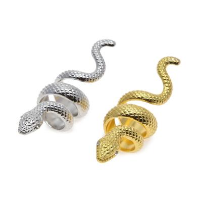 China New hot sale men and women border supply FASHIONABLE trend punk hip-hop snake alloy exaggerated rings for sale