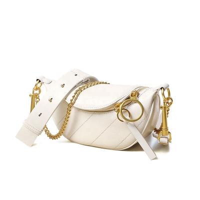 China Fashion cute asshole chest bag-a must-have for girls and it's a soft leather one-shoulder cross-body chain bag for ladies for sale