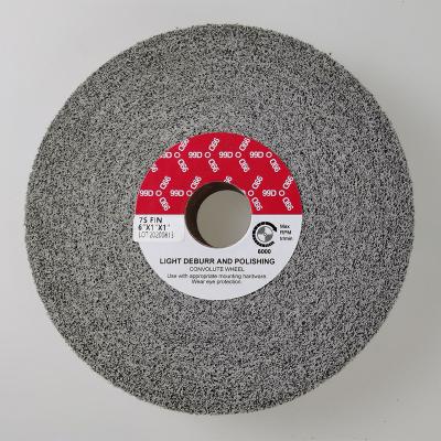 China Nonwoven Polishing Abrasive Nylon Fiber Wheel For Metal Parts LD 9S FIN 6X1/2X1 Deburring for sale