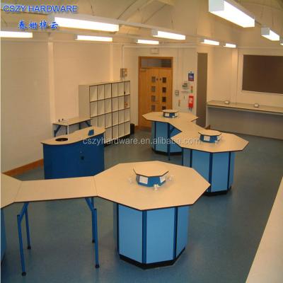 China Furniture Steel Student School Lab Room Octagonal Lab Workbench Chemical Physics Lab For School for sale