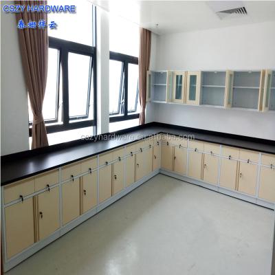 China China factory price chemical lab side table of lab or school lab room with wall cabinet for sale