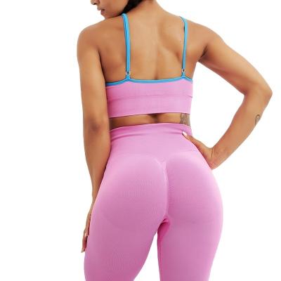 China Wholesale High Quality Breathable Clothes Women's Quick Drying Sports Invest Popular High Bar Waist Tights Seamless Gym Yoga Suit for sale