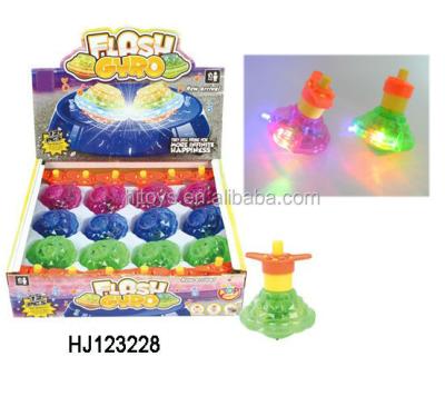 China Plastic Wind Up Toy LED Spinning Top , Plastic Flashing Top Toy HJ123228 for sale