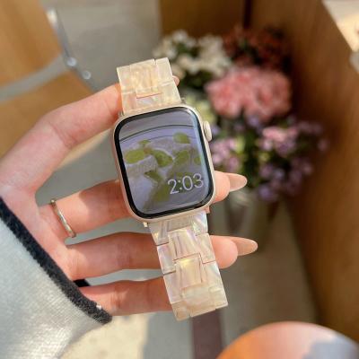 China Fashion Style 2022 Summer Breathable Strap Resin Watch Band Smart Watch Bands For Apple Watch Series 1234567 for sale