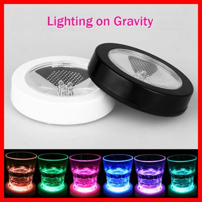 China Stocked LED Light Up Bottle Sticker Coaster Discs for sale