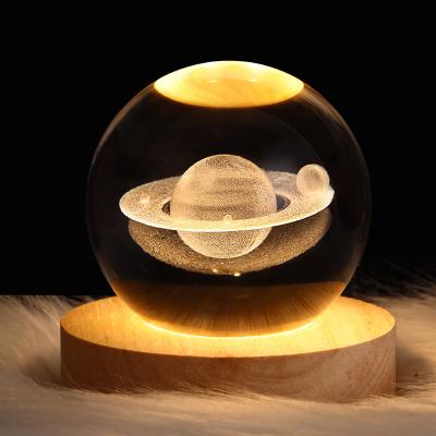 China USB Mini Colorful Atmosphere Romantic Starry Galaxy Projector LED 3D Galaxy Sky Crystal Glass Ball Projector Night Light Lamp for sale