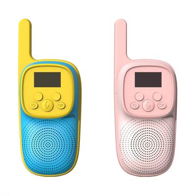 China Eco-friendly ABS Cartoon 3km Children Rechargeable Long Distance Wireless Walkie Talkie for sale