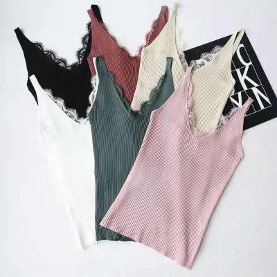 China Breathable Tank Tops Women's Sleeveless V-Neck T-shirt Ladies Invest Slim Singlets T-shirts Woman Clothes for sale