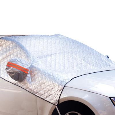 China Thickening Automobile Snow And Sun Shading Thickened Strap Type Front Windshield Half Hood for sale