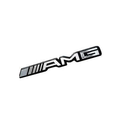 China Brief & 3D Single Color AMG Badge Steering Wheel Sticker Decal Car Interior Emblem For Racing Sports Car for sale