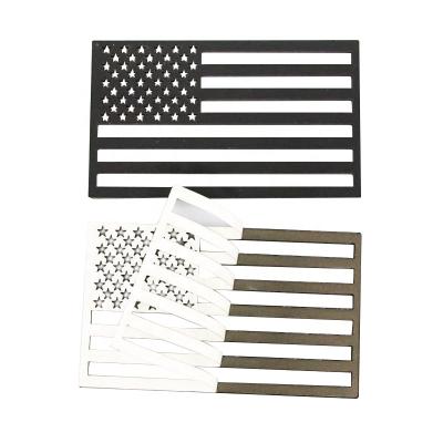 China Easy Removable For Chevrolet 2PCS Acrylic American Flag Logo Body Decal Modified Side Emblem for sale