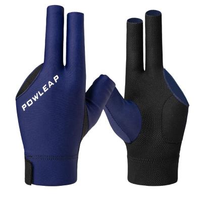 China Durable Professional Thin Cushioned Padded Billiards Gloves Shape 3 Finger Game Snooker Open Cue Shooting Gloves for sale