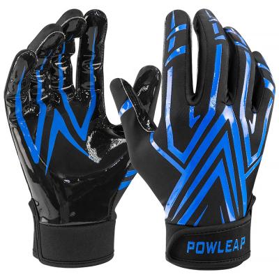 China Custom Made American Football Receiver Gloves Anti Slip High Quality Comfortable Soccer Gloves For Soccer Baseball Baseball Gloves for sale