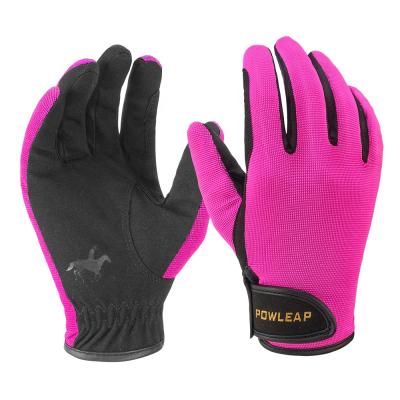 China Custom Wholesale Cheap Price Unisex Equestrian Gloves Stretchable Lightweight Synthetic Leather Riding Gloves Factory for sale