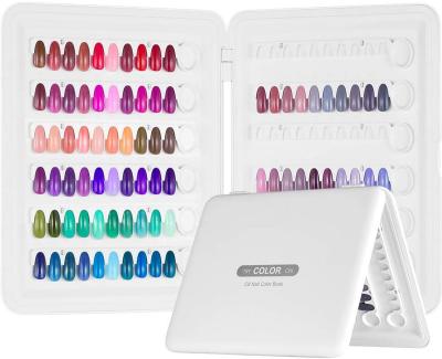 China Nail Art Tools 120 Color Display Chart Book Gel Polish Color Sample Tips Card OEM Logo Fake Nail Sample for sale