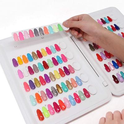 China Color Screen Tips Instruction Rack Fake Nail Art Display Albums Gel Polish Sample Chart Book Color Sample Nails for sale