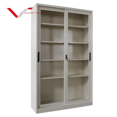 China Office Furniture Filing Cabinet Cabinet Modern Clear Glass Metal Storage Cabinet for sale