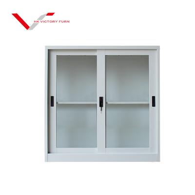 China Modern Commercial Furniture Cabinet Metal Sliding Door Cabinet Steel Storage File Cabinet for sale