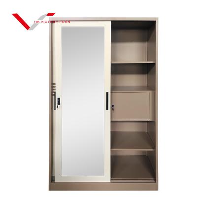 China Modern hot sale modern furniture for baby bedroom closet with sliding doors made from cold rolled steel home wardrobes for sale