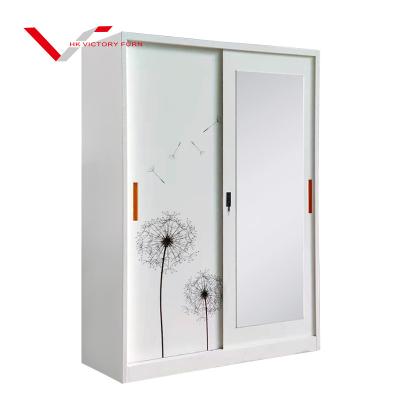 China Universal Modern Metal Wardrobes Furniture Office Clothing Cabinet Metal Hanging Wardrobe for sale