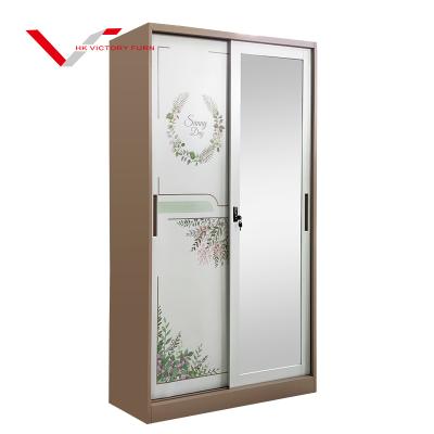 China Convertible Wardrobe Interiors Modern Design Metal Bedrooms Corner Cabinet With Shelving for sale