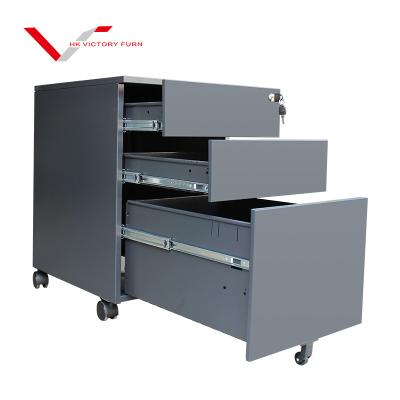 China High Quality Modern 3 Drawer Pedestal Metal Filing Cabinet Office Mobile Filing Cabinet for sale