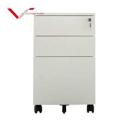 China Modern Style 3 Drawers Fireproof Storage Folder Movable Laboratory Furniture Cabinet for sale