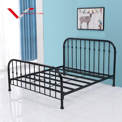 China Modern And Commercial Metal Material Home Furniture Modern Specific Use Steel Metal Bed for sale