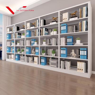 China Modern Adjustable Bookshelf Book Shelves Library Shelf Furniture Iron Divider Shelf Bookcase for sale