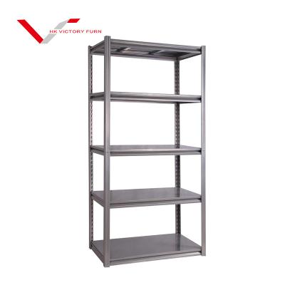 China 5 Tier Adjustable Shelf Boltless Storage Metal Double Sided Multilevel Rack for sale